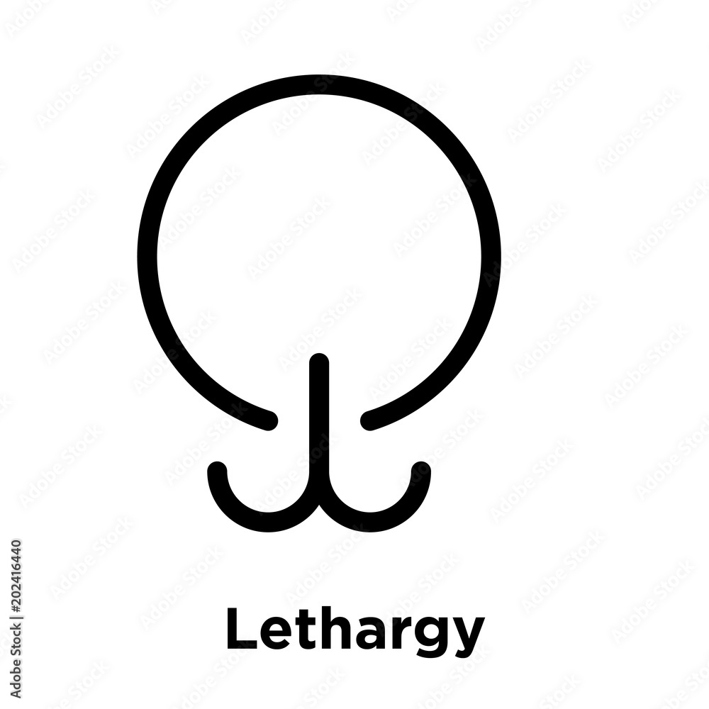 Lethargy icon isolated on white background Lethargy icon isolated on white background