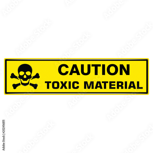 Vector and illustration graphic style,Toxic Hazard Symbol symbol,Yellow rectangle Warning Dangerous icon on white background,Attracting attention Security First sign,Idea for presentation,EPS10.