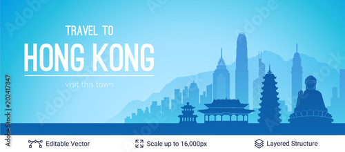 Hong Kong famous city scape.