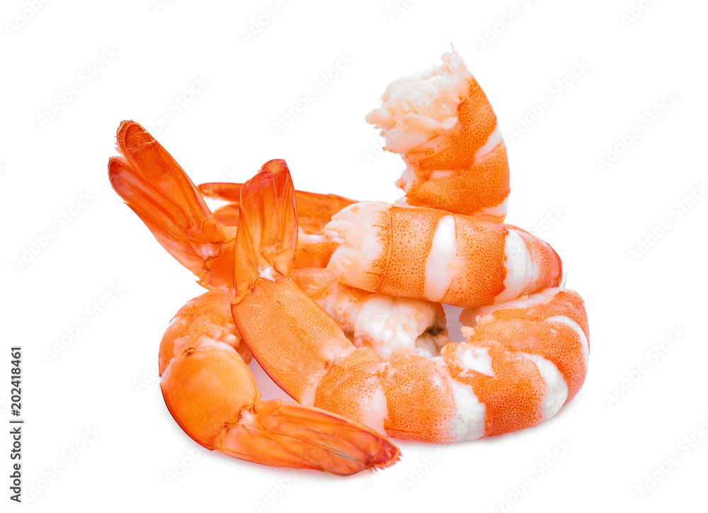 shrimp isolated on white background shrimp isolated on white background
