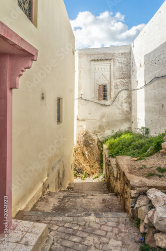 Stairs and narrow streets in Morocco's Old Town