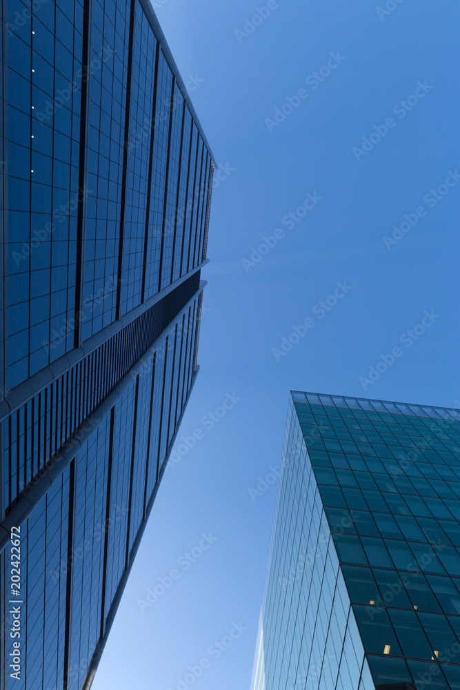 Skyscraper bottom view Skyscraper bottom view
