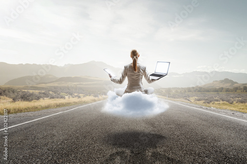 Finding inner balance. Mixed media