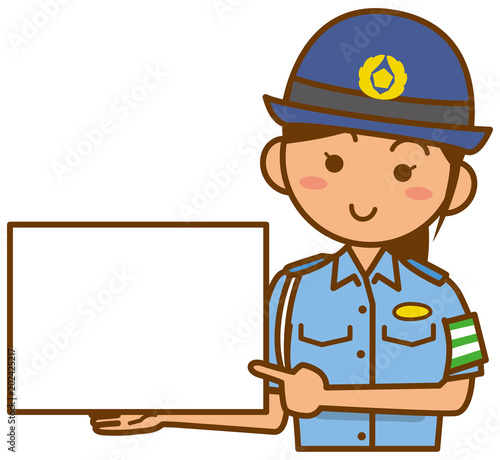 婦人警官のイメージイラスト（夏服）