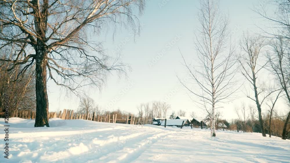 Beautiful rustic winter landscape. Beautiful rustic winter landscape.