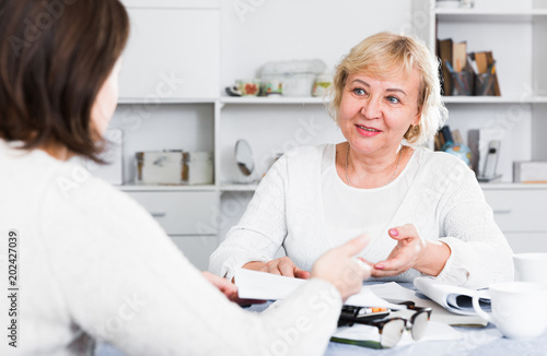 Mature woman and acccountant