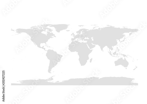  MAP OF THE WORLD GRAY COLOR