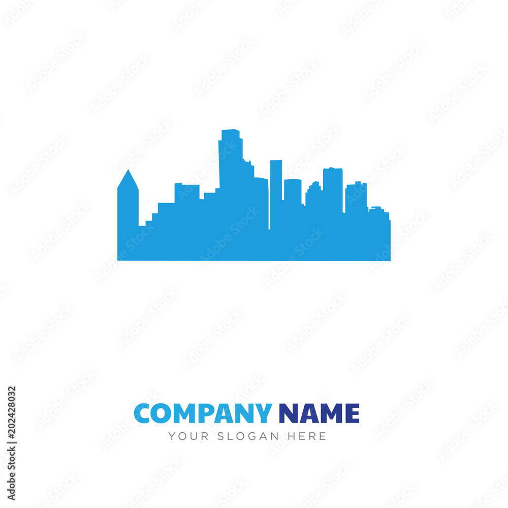 black dallas skyline company logo design