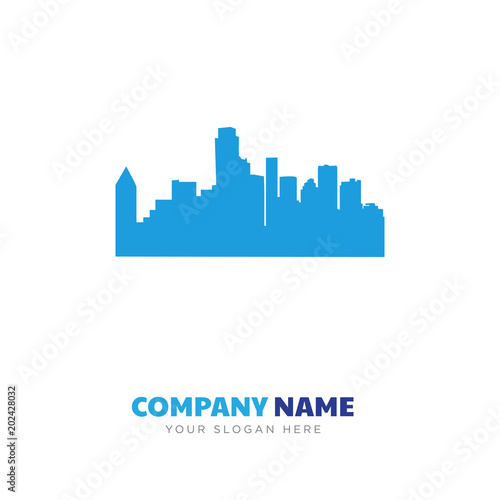 black dallas skyline company logo design