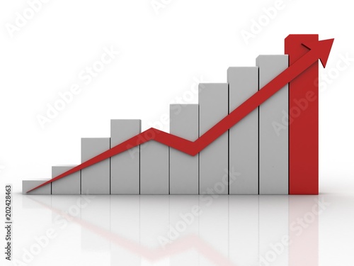 Free Download 3d rendering Stock market online business concept. business Graph  - GFXLoad