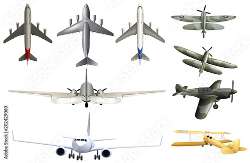 Army Aircraft on White Background