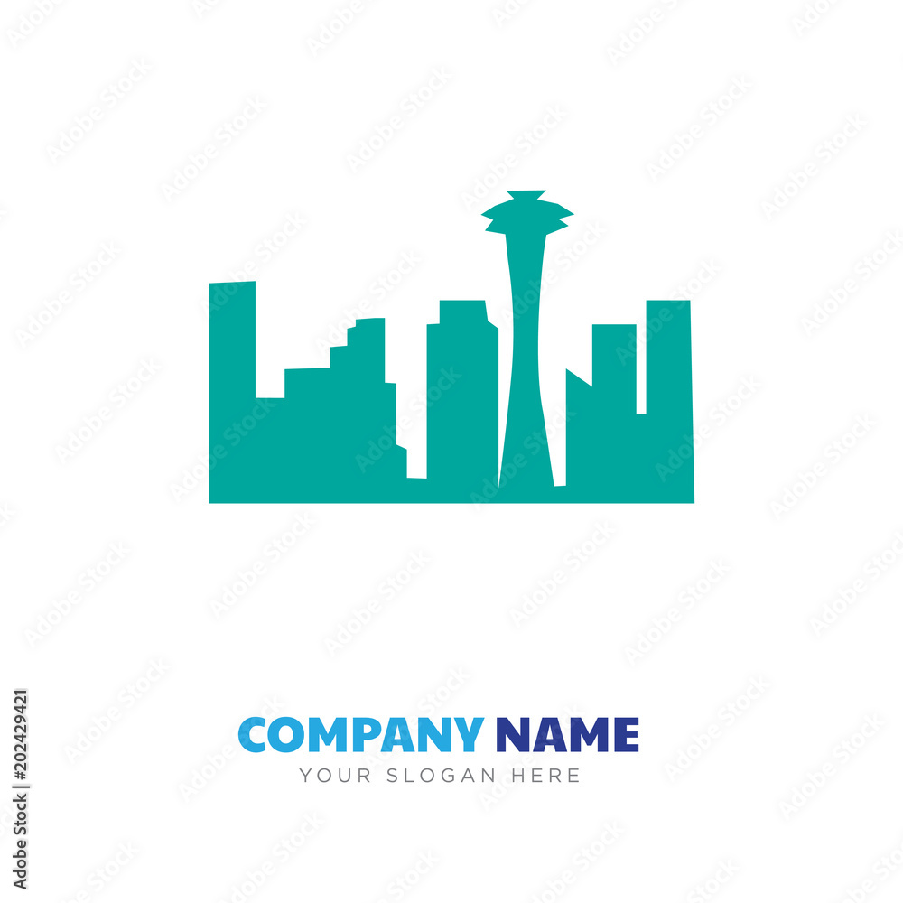 black space needle company logo design