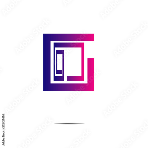 abstract interior architecture symbol icon logo illustration vector design isolated background