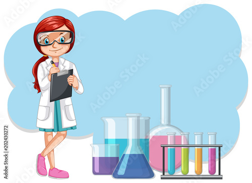 A Scientist and Laboratory Equipments
