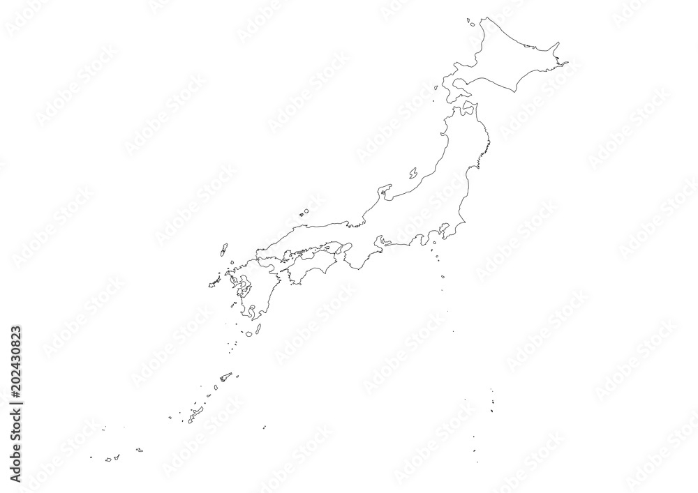 CONTOUR OF THE COUNTRY JAPON CONTOUR OF THE COUNTRY JAPON