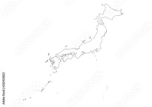 CONTOUR OF THE COUNTRY JAPON