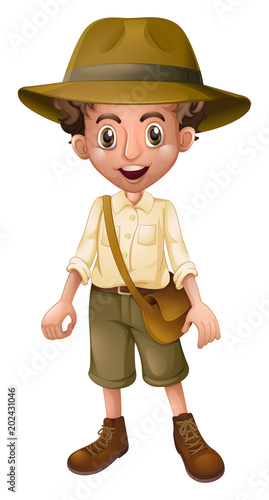 A Boy Scout Wearing Hat