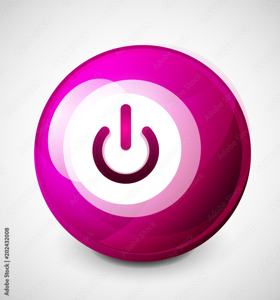 Start power sphere button, ui icon design, on off symbol Start power sphere button, ui icon design, on off symbol