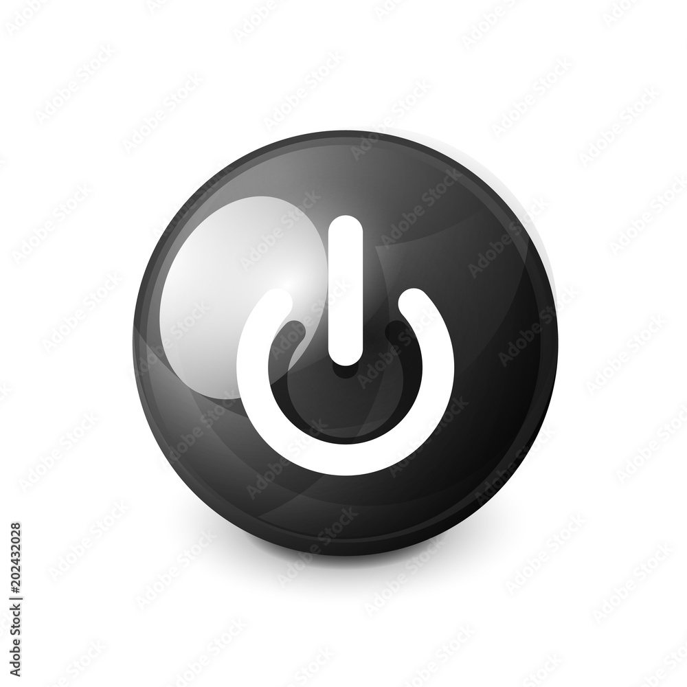 Power button icon, start symbol Power button icon, start symbol