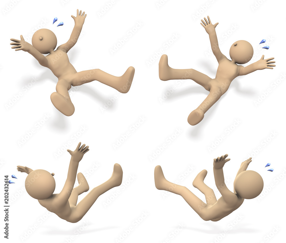 転倒事故を表すアブストラクト3dcg Stock イラスト Adobe Stock