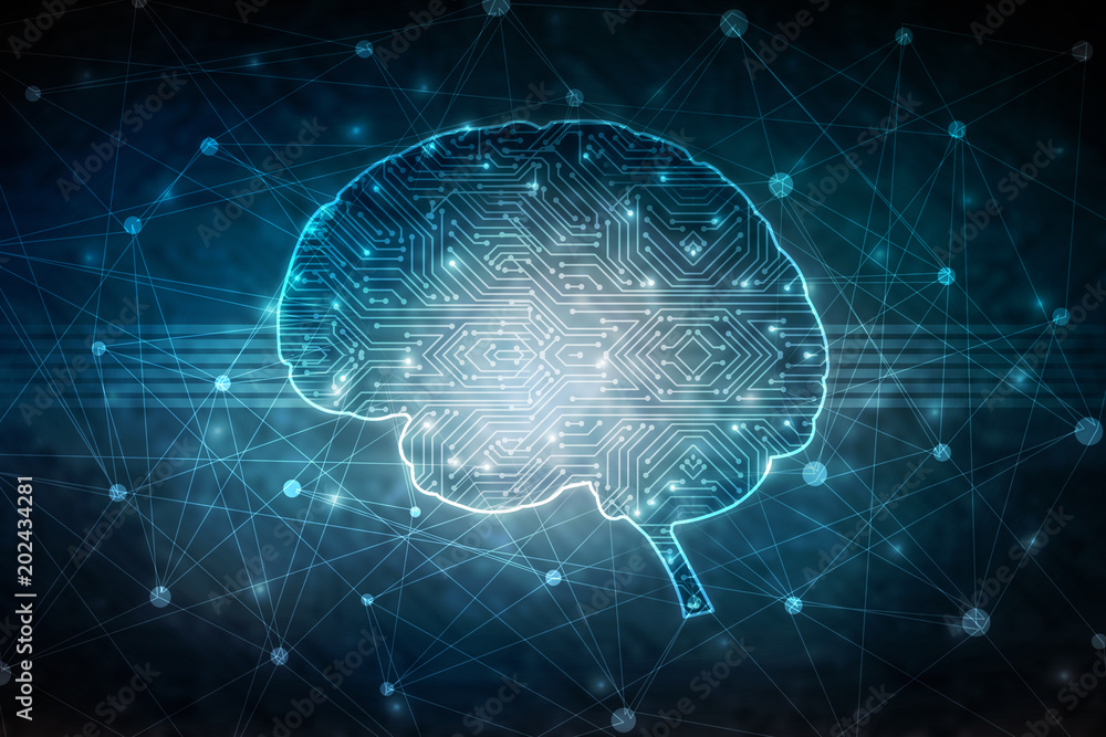 2d illustration Concept of thinking, background with brain, Abstract Artificial intelligence. Technology web background
2d illustration Concept of thinking, background with brain, Abstract Artificial intelligence. Technology web background