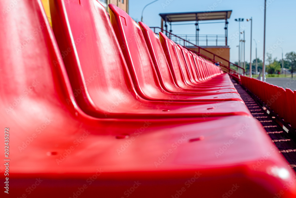 Plastic seat spectator stands for the football stadium Plastic seat spectator stands for the football stadium