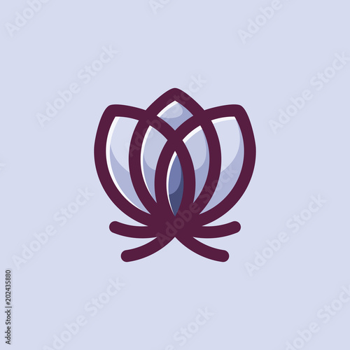 lotus logo template vector illustration
