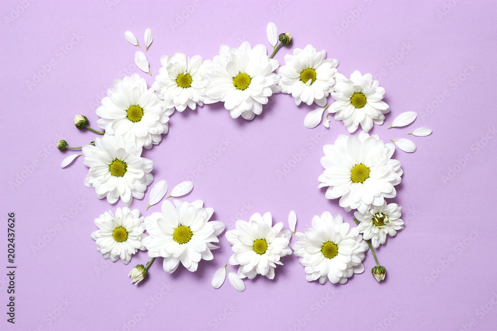floral composition on a pastel background. frame of flowers. Minimalism, top view. Birthday, Mother's Day, Women's Day, March 8. celebration. flatlay 