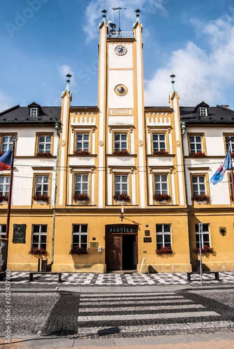 town hall in Mseno city in Czech republic photo