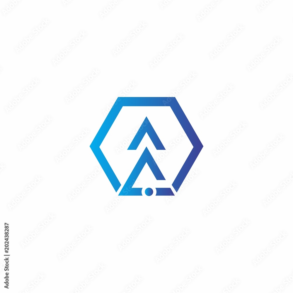 hexagonal logo design for company and technology hexagonal logo design for company and technology