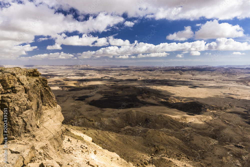 Steep cliffs in the Negev desert
