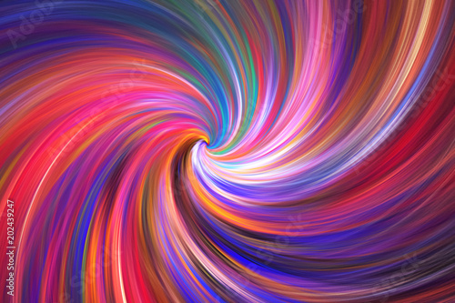 Fantastic swirl. Abstract red  green and blue texture. Fractal background. Fantasy digital art. 3D rendering.