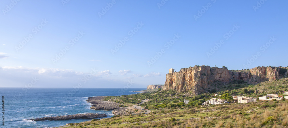 Beautiful coastline in Sicily, Italy