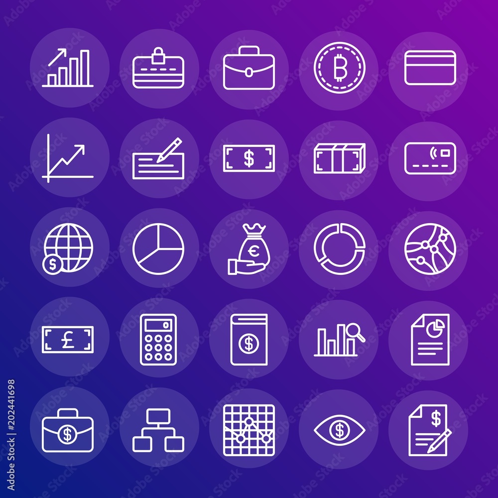 Modern Simple Set of business, money, charts Vector outline Icons. Contains such Icons as square, page, portfolio, pen, trade, pie and more on gradient background. Fully Editable. Pixel Perfect. Modern Simple Set of business, money, charts Vector outline Icons. Contains such Icons as square, page, portfolio, pen, trade, pie and more on gradient background. Fully Editable. Pixel Perfect.