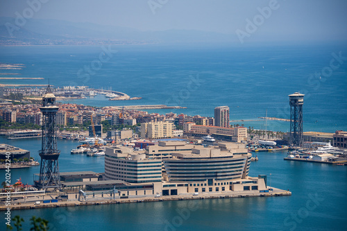 Aerial View of the Port of Barcelona - Spain © Alberto Masnovo
