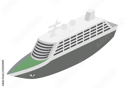 Passenger Ship Vector Illustration