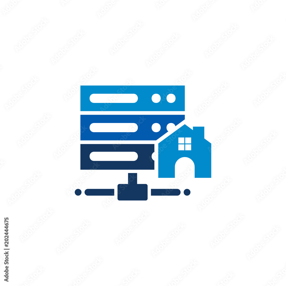 House Server Logo Icon Design House Server Logo Icon Design