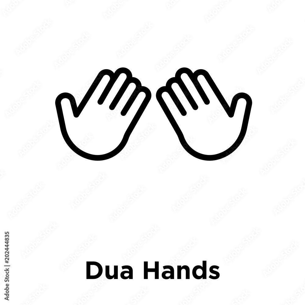 Dua Hands icon isolated on white background Dua Hands icon isolated on white background
