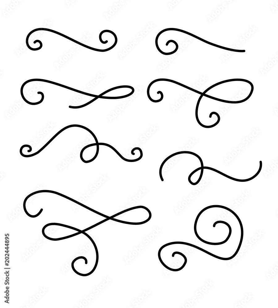 Flourishes, swirls, decorative elements vector collection Flourishes, swirls, decorative elements vector collection