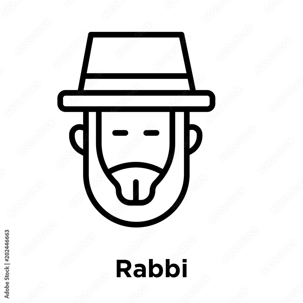 Rabbi icon isolated on white background Rabbi icon isolated on white background