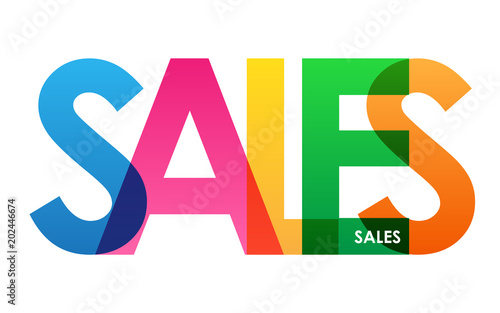 SALES colorful letters banner