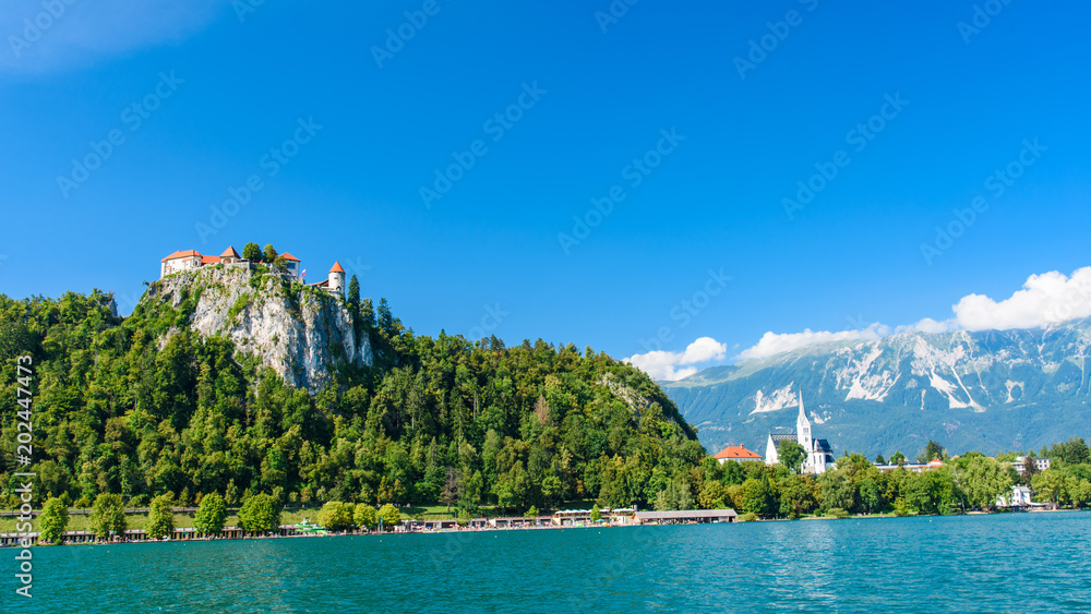 Magic and colors of Lake Bled. Slovenia