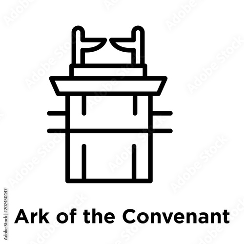 Ark of the Convenant icon isolated on white background