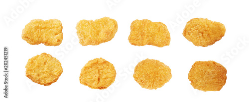 Fried chicken nuggets set photo