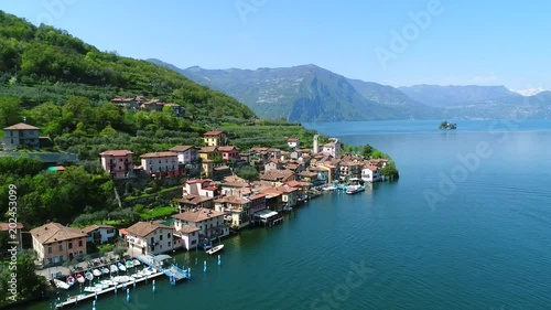 Lake of Iseo, Monte Isola, little village of Carzano photo