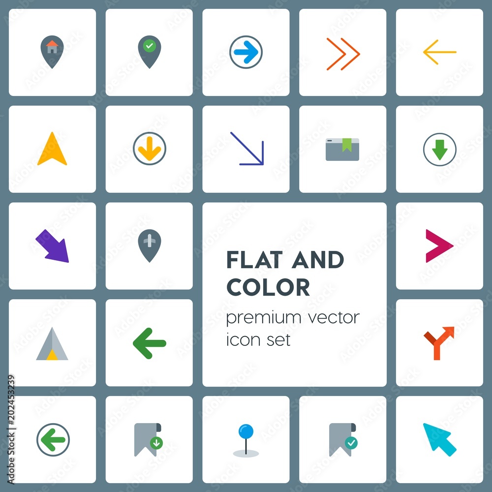 Modern Simple Set of location, arrows, cursors, bookmarks Vector flat Icons. Contains such Icons as next, web, down, right, map, left, pin and more on grey background. Fully Editable. Pixel Perfect Modern Simple Set of location, arrows, cursors, bookmarks Vector flat Icons. Contains such Icons as next, web, down, right, map, left, pin and more on grey background. Fully Editable. Pixel Perfect