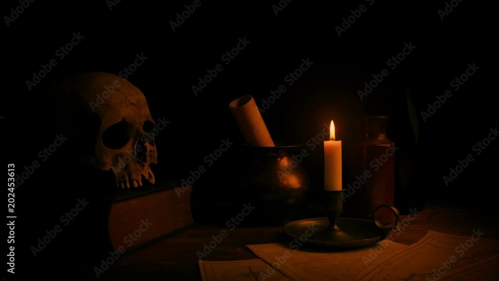 Candle Lights Desk - Historical Setting Candle Lights Desk - Historical Setting