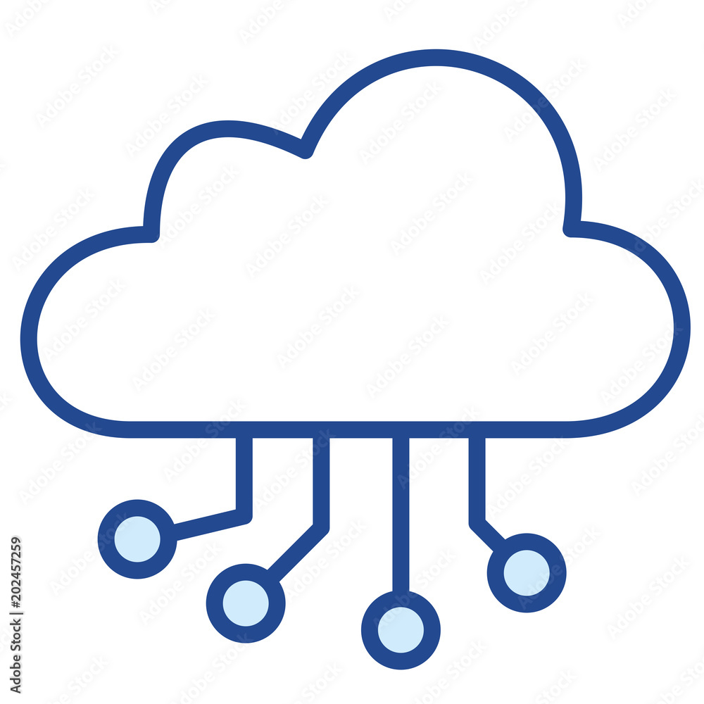 Cloud und Hosting Vector Icon Cloud und Hosting Vector Icon