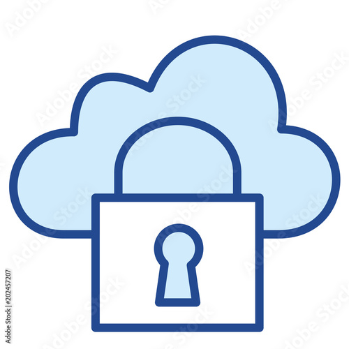 Datenschutz in der Cloud Vector Icon