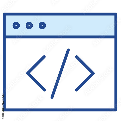 Code in Browser Vector Icon